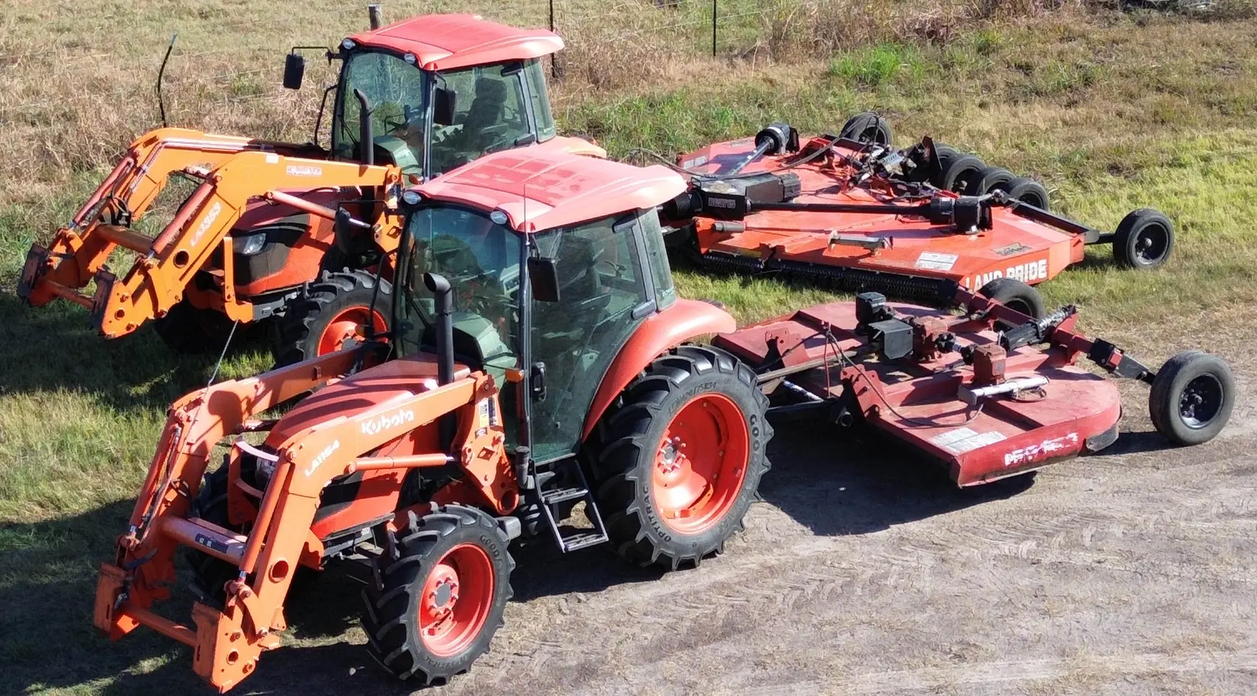 CHB tractors and shredders ready for field work